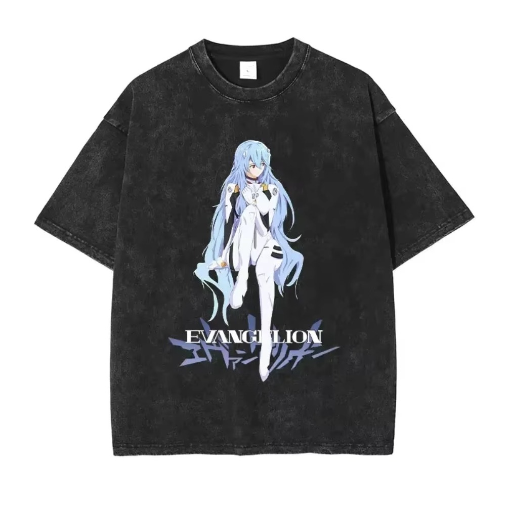 Anime Merchandise Shop - 오버사이즈 남성 티셔츠 의류 EVA 애니메이션