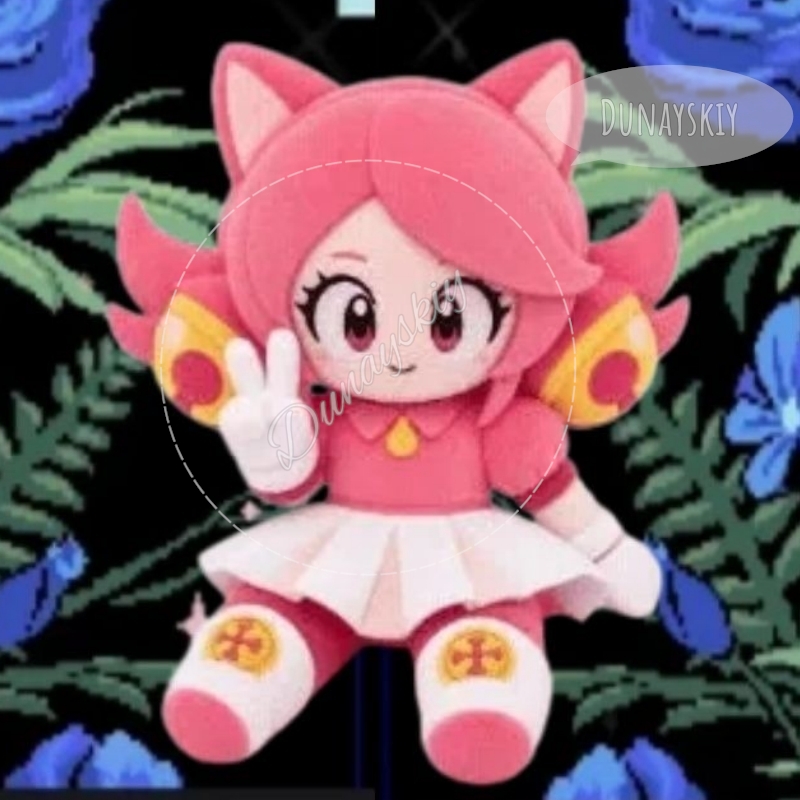 Anime Merchandise Dress - 델타룬 핑크 고양이 봉제인형 게임 상품