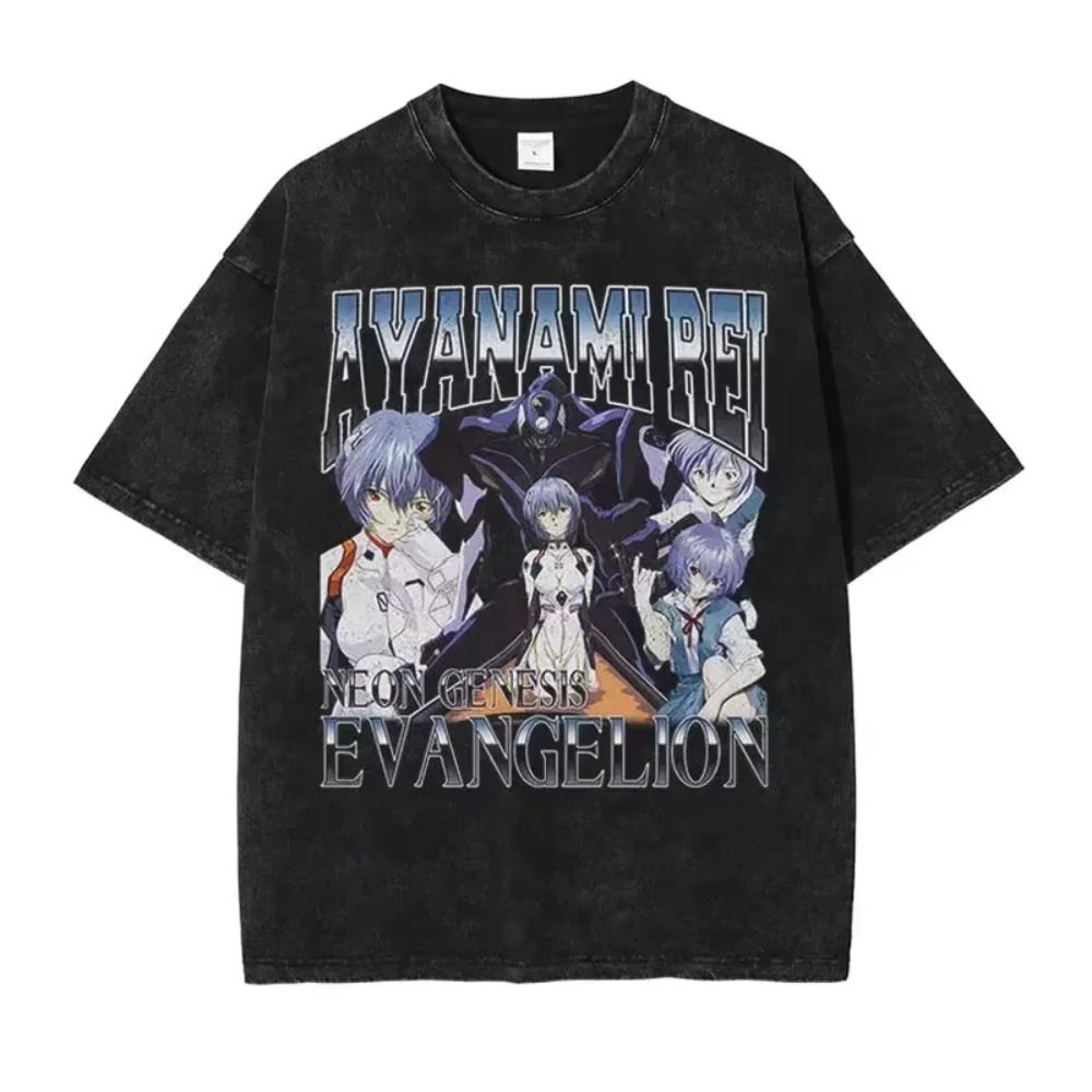 오버사이즈 남성 티셔츠 의류 EVA 애니메이션 스트리트 - Anime Merchandise Shop 리뷰 및 가격