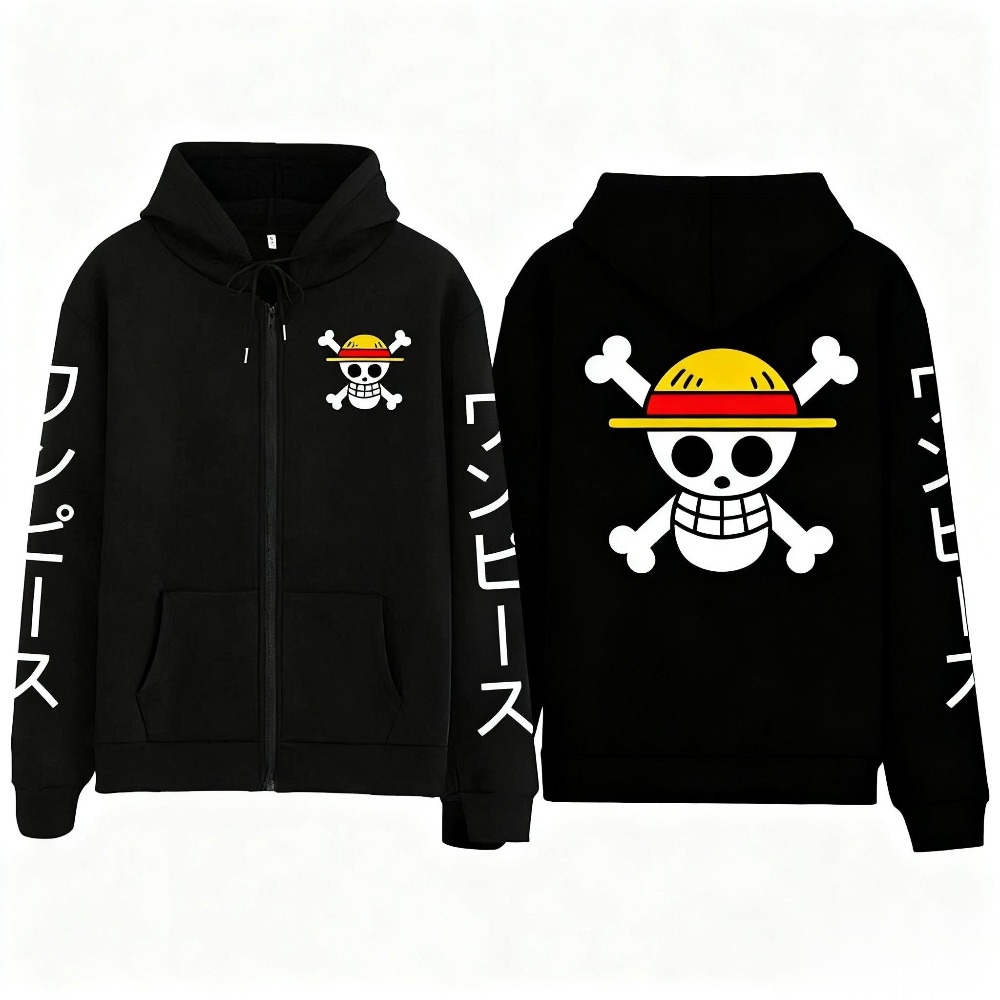 새로운 오버사이즈 원피스 루피 애니메이션 지퍼 후드 스 - Anime Merchandise Shop 리뷰 및 가격